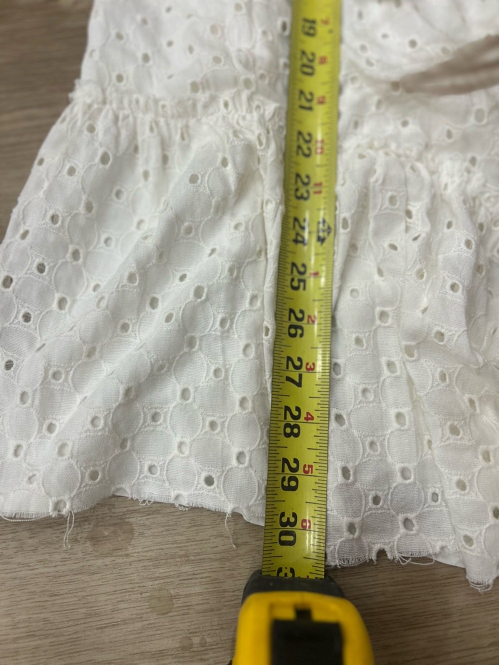 Free People Janie Eyelet Mini Dress boho oversized peasant summer feminine bride - Picture 9 of 9